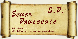 Sever Pavičević vizit kartica
